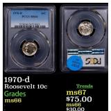 1970-d Roosevelt Dime 10c ms66 PCGS