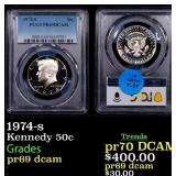 1974-s Proof Kennedy Half Dollar 50c pr69 dcam PCG