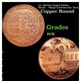 1oz .999 Fine Copper Bullion Round -  "Happy Labor