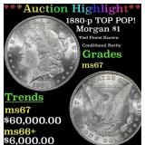 1880-p Morgan Dollar TOP POP! $1 ms67 SEGS