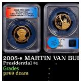 2008-s MARTIN VAN BUREN Proof Presidential Dollar