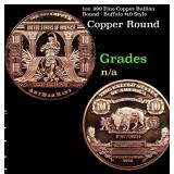 1oz .999 Fine Copper Bullion Round - Buffalo $10 S