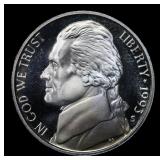 1993-s Proof Jefferson Nickel 5c Grades GEM++ Proo