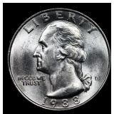 1989-d Washington Quarter 25c Grades GEM+ Unc