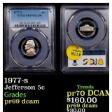 1977-s Proof Jefferson Nickel 5c pr69 dcam PCGS