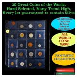 20 Great Coins of the World, hand selected, many t
