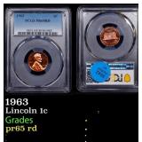 1963 Proof Lincoln Cent 1c pr65 rd PCGS