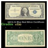 1957A $1 Blue Seal Silver Certificate Grades vf++