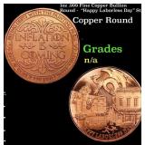 1oz .999 Fine Copper Bullion Round -  "Happy Labor