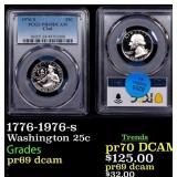 1776-1976-s Proof Washington Quarter 25c pr69 dcam