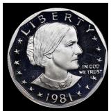 1981-s Ty1 Proof Susan B. Anthony Dollar 1 Graded