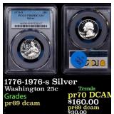 1776-1976-s Silver Proof Washington Quarter 25c pr