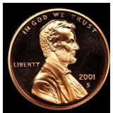 2001-s Proof Lincoln Cent 1c Grades GEM++ Proof De