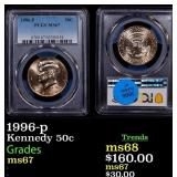 1996-p Kennedy Half Dollar 50c ms67 PCGS