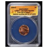 2009-p Log Cabin Lincoln Cent First Day of Issue 1