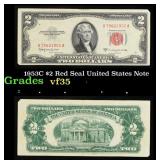1953C $2 Red Seal United States Note Grades vf++