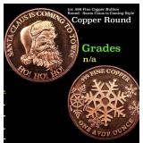 1oz .999 Fine Copper Bullion Round - Santa Claus i