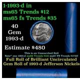 BU Shotgun Jefferson 5c roll, 1993-d 40 pcs Bell T