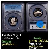 1981-s Ty 1 Proof Jefferson Nickel 5c pr69 dcam PC