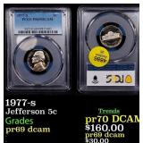 1977-s Proof Jefferson Nickel 5c pr69 dcam PCGS
