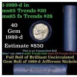 BU Shotgun Jefferson 5c roll, 1989-d 40 pcs Bell T