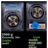 1996-p Kennedy Half Dollar 50c ms67 PCGS