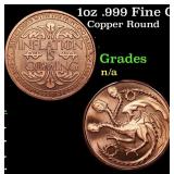 1oz .999 Fine Copper Bullion Round -  Inflation Dr