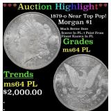 1879-o Morgan Dollar Near Top Pop! $1 ms64 PL SEGS