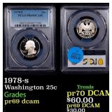 1978-s Proof Washington Quarter 25c pr69 dcam PCGS