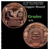 1oz .999 Fine Copper Bullion Round -  Eagle $1 Not