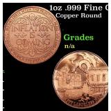 1oz .999 Fine Copper Bullion Round -  "Happy Labor