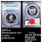 1977-s Proof Washington Quarter 25c pr69 dcam PCGS