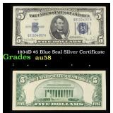 1934D $5 Blue Seal Silver Certificate Grades Choic