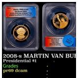 2008-s MARTIN VAN BUREN Proof Presidential Dollar