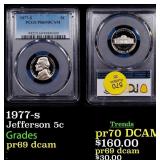 1977-s Proof Jefferson Nickel 5c pr69 dcam PCGS