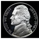 1996-s Proof Jefferson Nickel 5c Grades GEM++ Proo