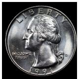 ***Auction Highlight*** 1991-d Washington Quarter