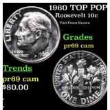 1960 Proof Roosevelt Dime TOP POP! 10c Graded pr69