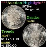 1878-s Morgan Dollar $1 ms66+ SEGS