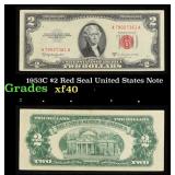 1953C $2 Red Seal United States Note Grades xf
