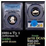 1981-s Ty 1 Proof Jefferson Nickel 5c pr69 dcam PC