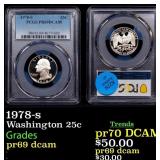1978-s Proof Washington Quarter 25c pr69 dcam PCGS