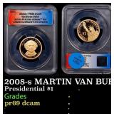 2008-s MARTIN VAN BUREN Proof Presidential Dollar