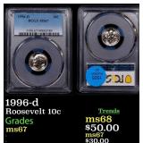1996-d Roosevelt Dime 10c ms67 PCGS