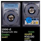 1996-d Roosevelt Dime 10c ms67 PCGS