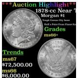 1878-cc Morgan Dollar Near Top Pop! $1 ms66+ SEGS