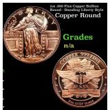 1oz .999 Fine Copper Bullion Round - Standing Libe