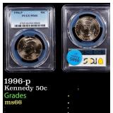 1996-p Kennedy Half Dollar 50c ms66 PCGS