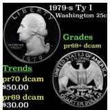 1979-s Ty I Proof Washington Quarter 25c Grades GE