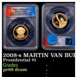 2008-s MARTIN VAN BUREN Proof Presidential Dollar